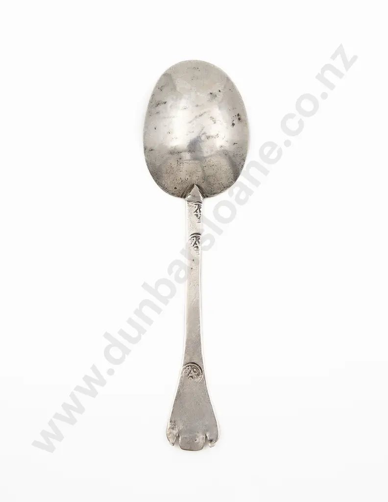 Rare Late C17th S/S Trefid Spoon Image 1++