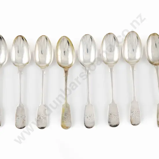 Composed Set Of 8 Vict S/S Teaspoons