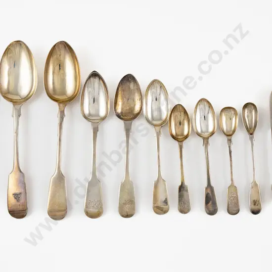 11 Various Vict S/S Fiddle Pattern Cutlery Pieces