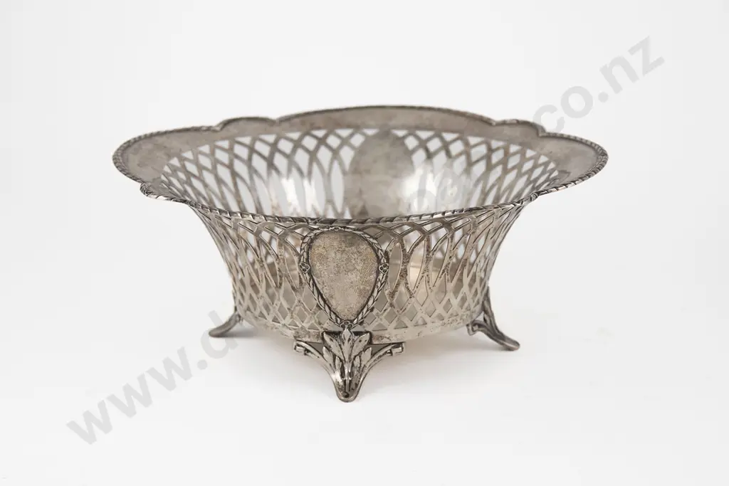 German .800 Silver Fruit Bowl Image 1++