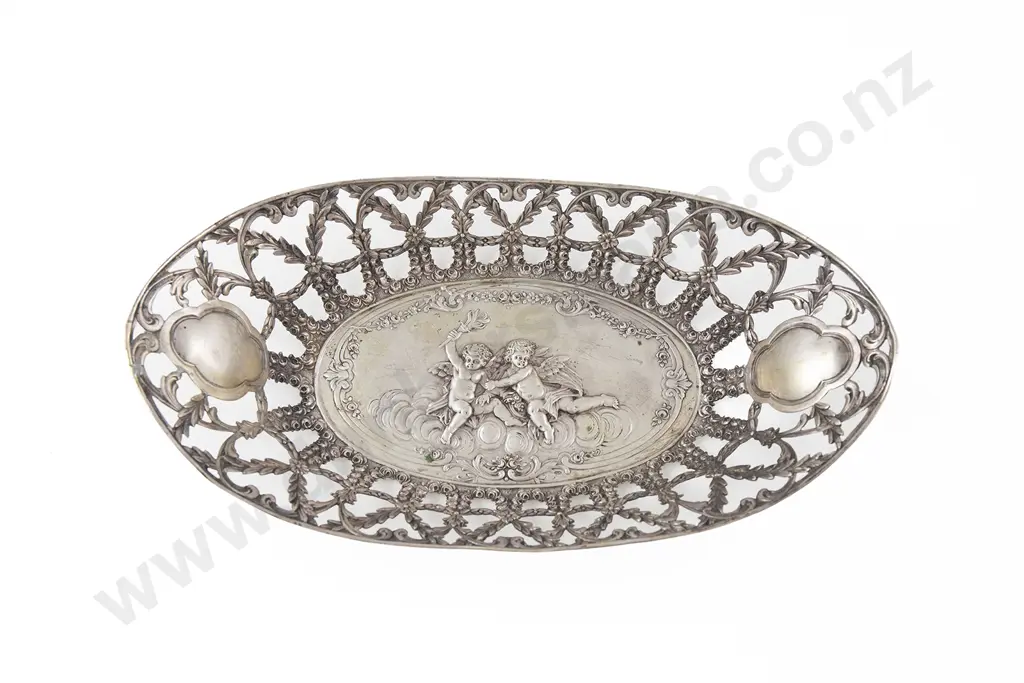 Ornate C19th European S/P Bread Basket Image 1++