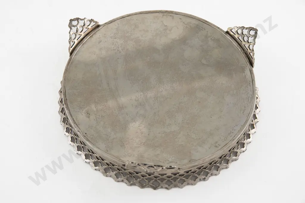 Possibly Dutch Silver Circular Tray Image 1++