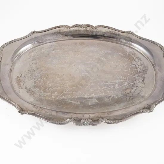 S/S Oval Two Handled Banquet Tray