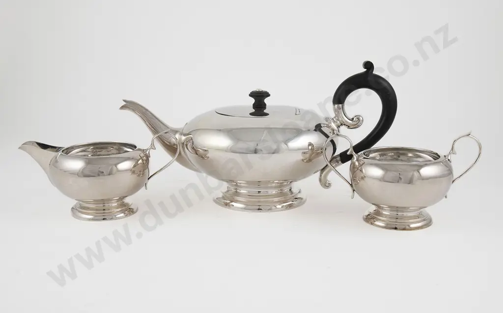 Cased Geo V S/S 3 Piece Teaset Image 1++