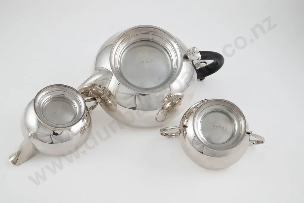 Cased Geo V S/S 3 Piece Teaset Image 1++