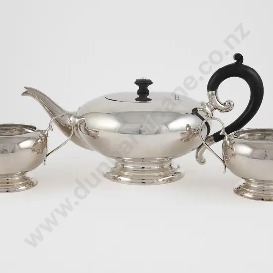 Cased Geo V S/S 3 Piece Teaset