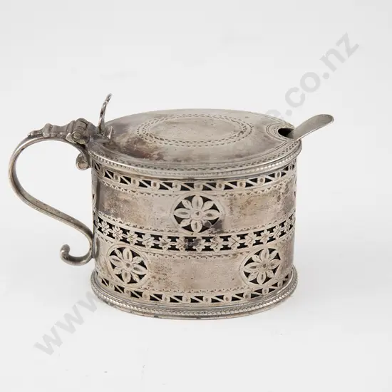Geo III S/S Oval Mustard Pot