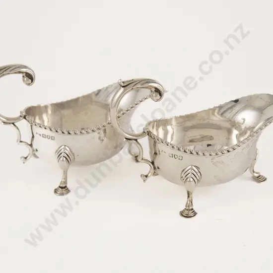 Pair Geo V S/S Gravy Boats