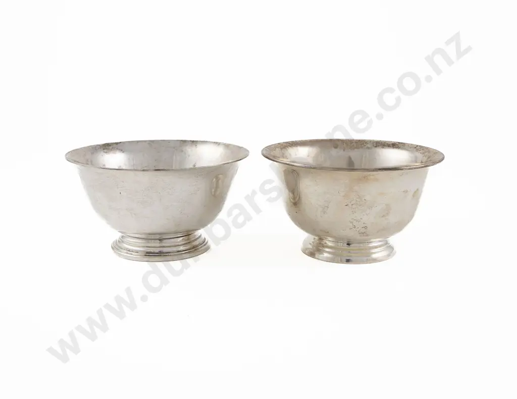 Two S/S Footed Circular Sugar Bowls Image 1++