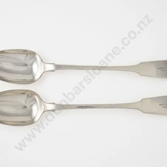 Pair Of Geo IV S/S Basting Spoons