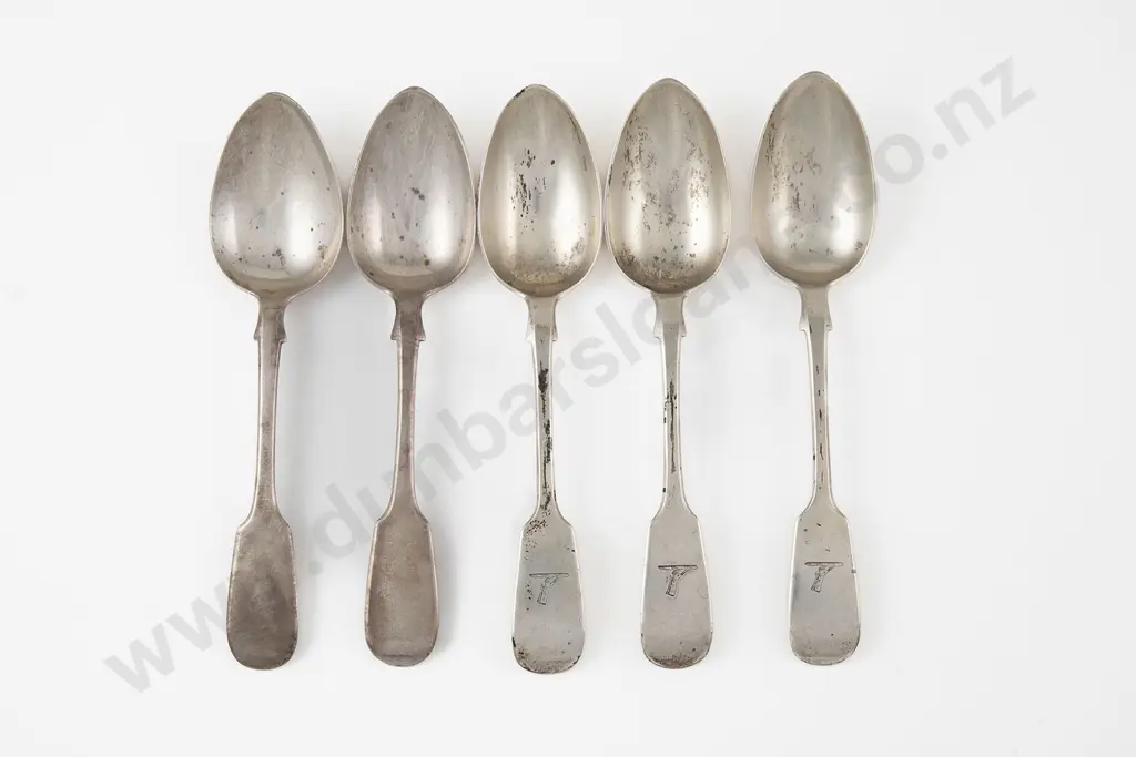 5 Vict S/S Dessert Spoons Image 1++