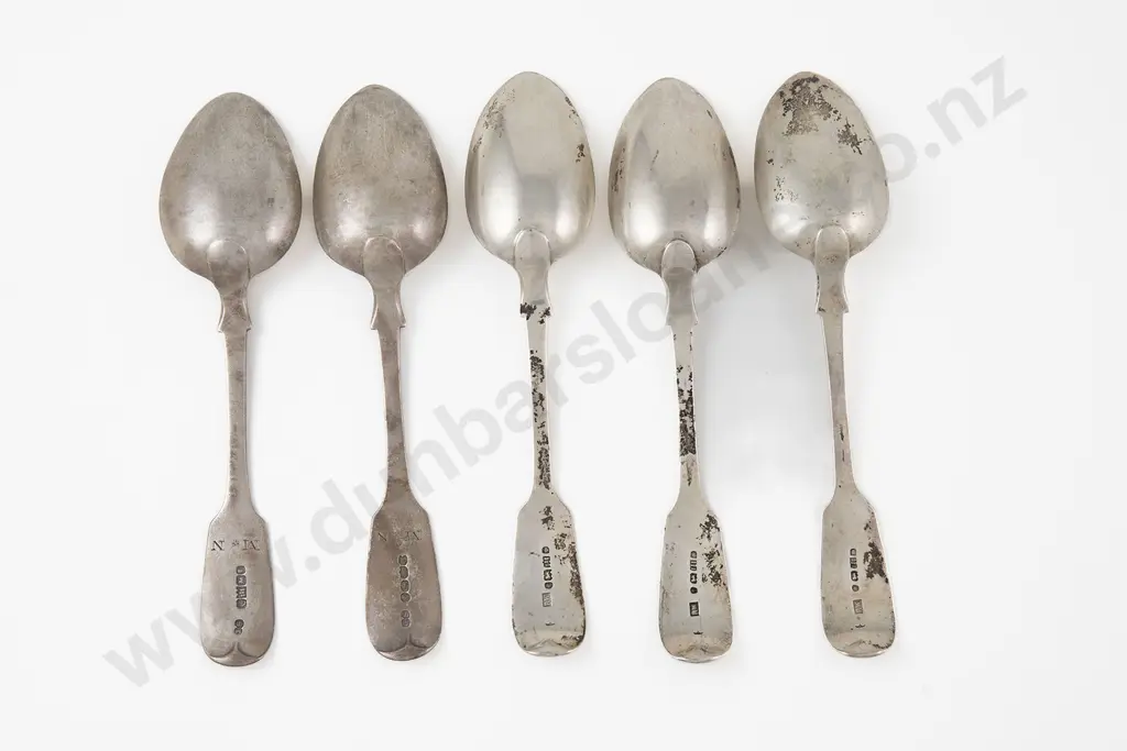 5 Vict S/S Dessert Spoons Image 1++