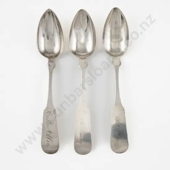 3 American S/S Teaspoons By J Gorham