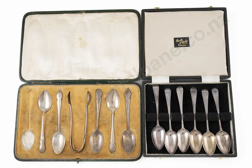 Cased Set Of 6Georgian S/S Teaspoons Image 1++