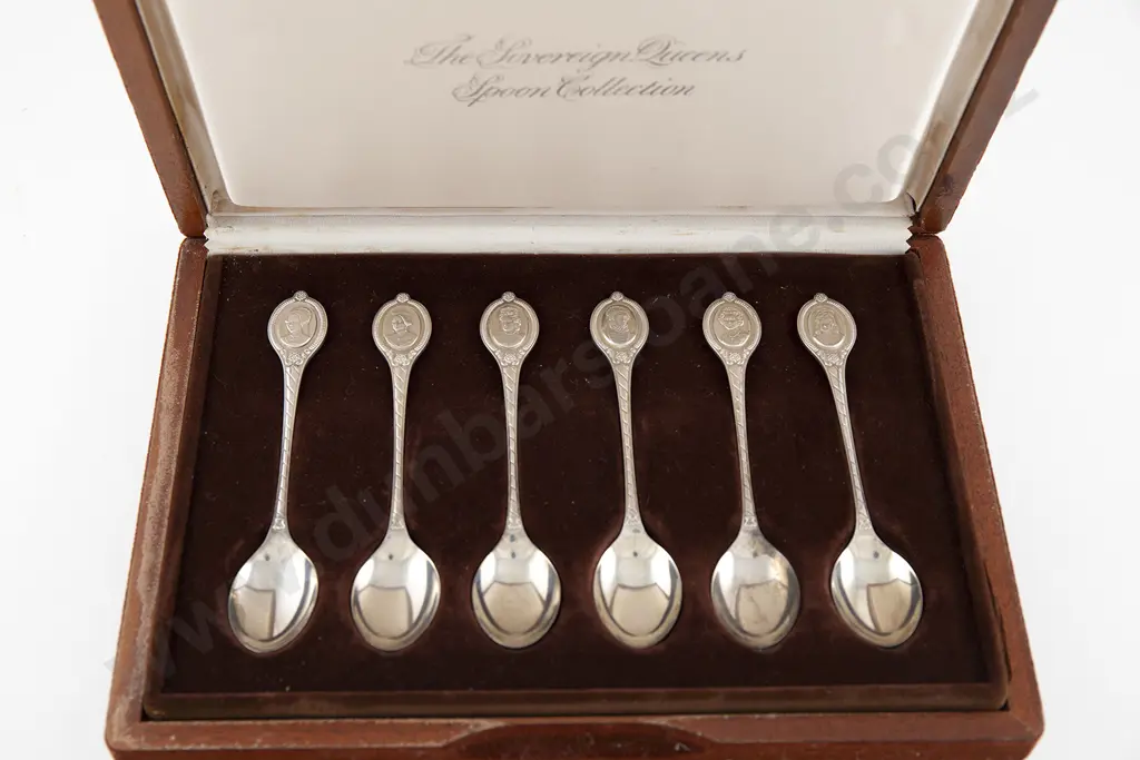 Cased Set Of 6 S/S Sovereign Queens Spoons Image 1++