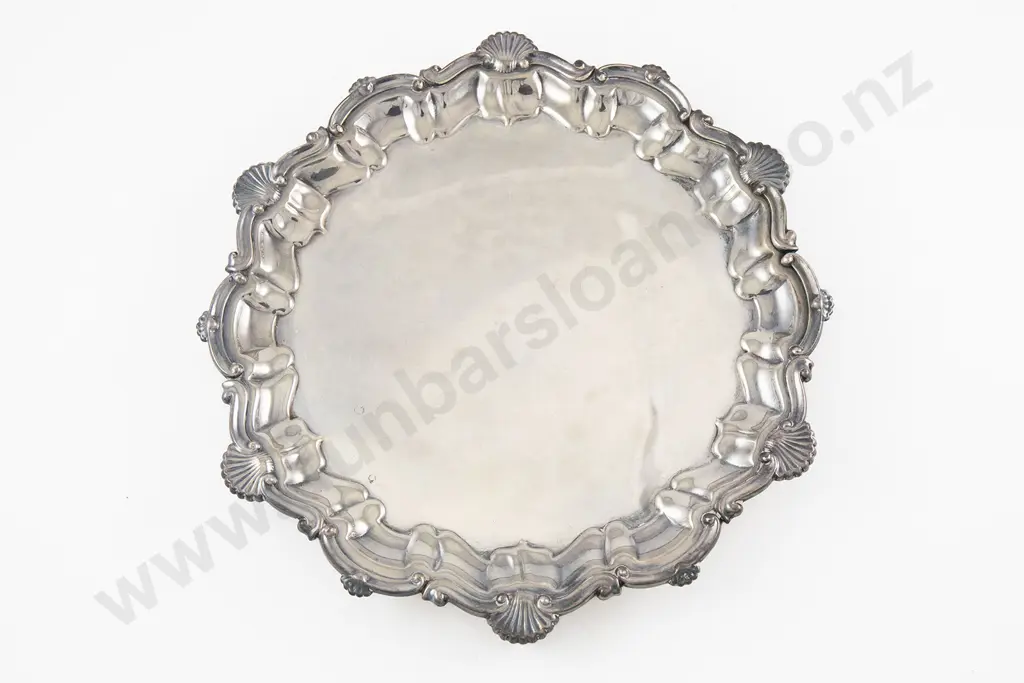 QEII S/S Salver Image 1++