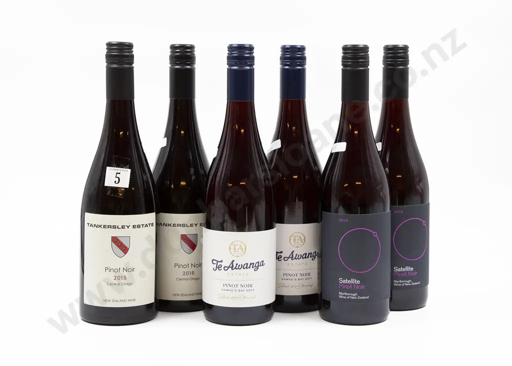 Six Bottles of Assorted NZ Pinot Noir Image 1++