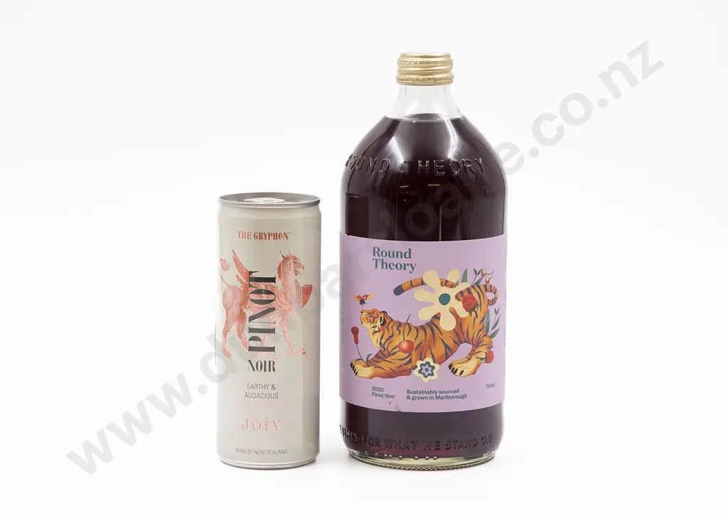 Three Bottles of Pinot Noir Together With 10 Cans of Pinot Noir Image 1++
