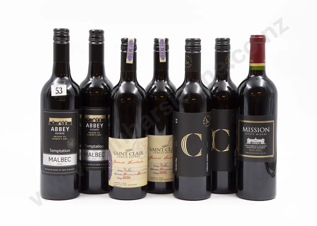 Seven Bottles of Assorted NZ Malbec Image 1++