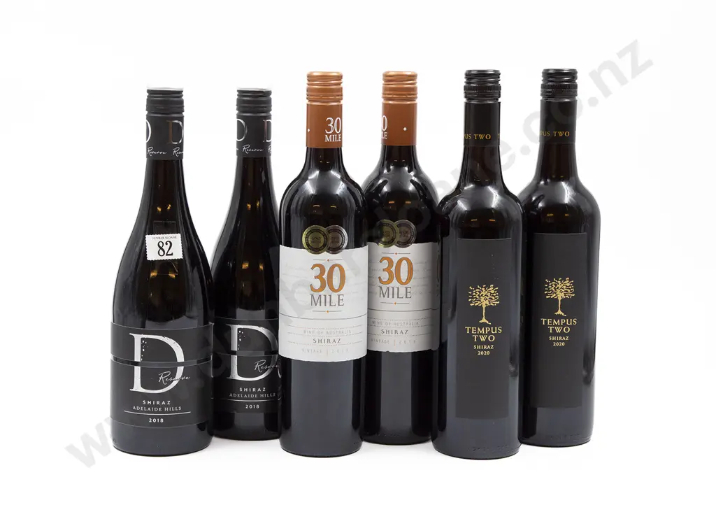 Six Bottles of Assorted Australian Shiraz Image 1++