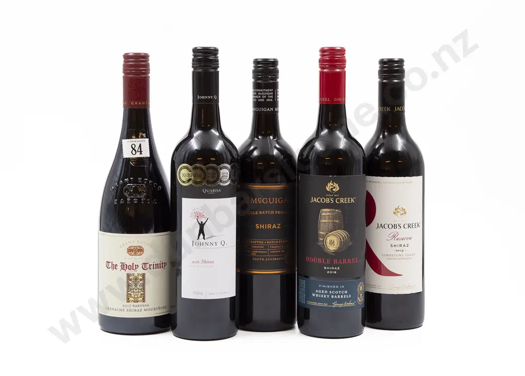 Five Bottles of Assorted Australian Shiraz Image 1++