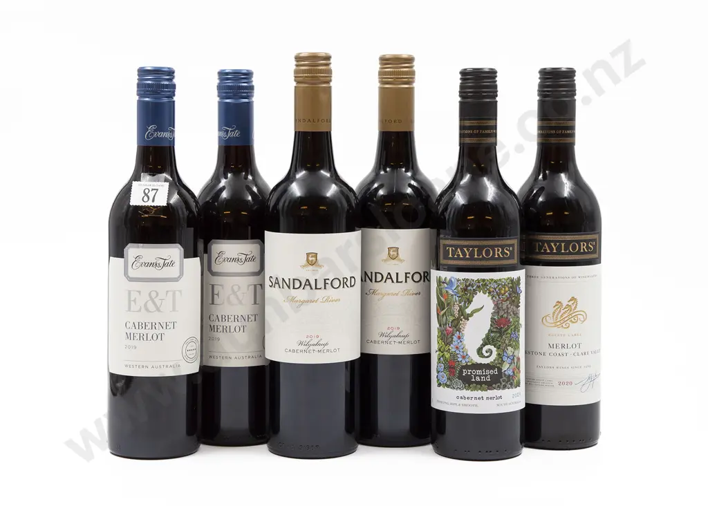Six Bottles of Assorted Australian Merlot Image 1++