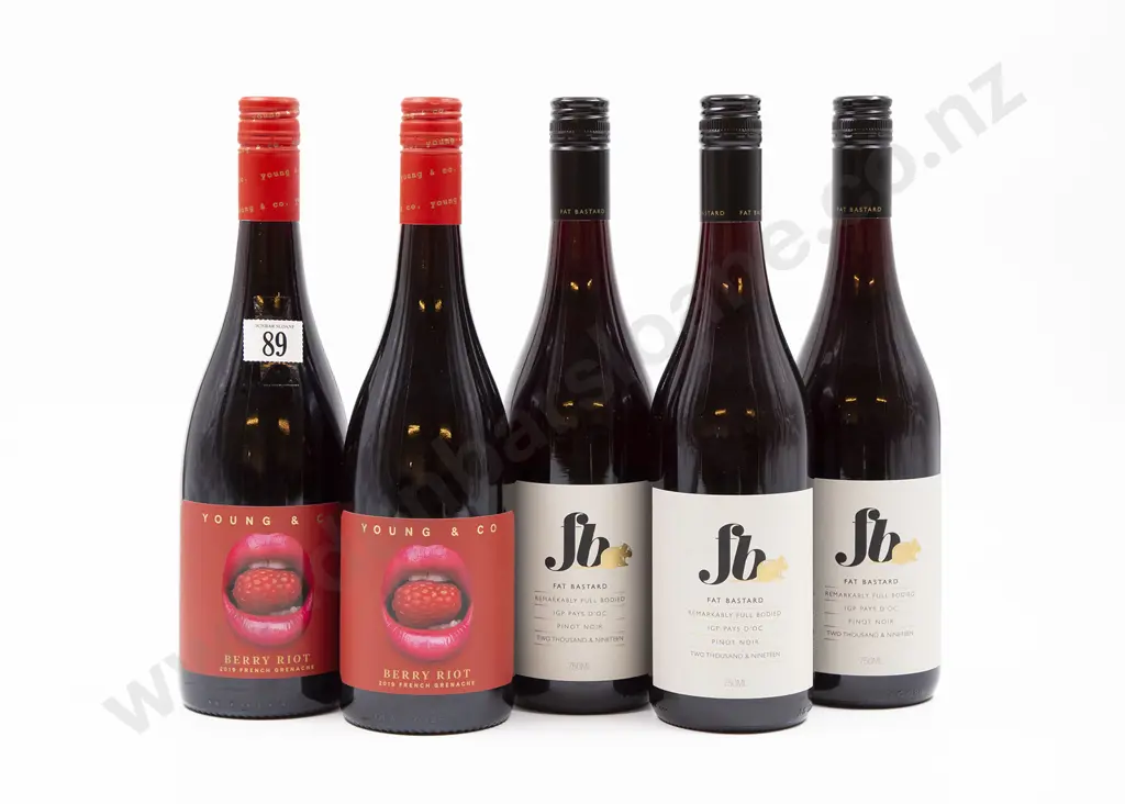Five Bottles of Australian-Produced French Grenache and Pinot Noir Image 1++