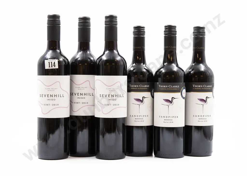 Six Bottles of Assorted Australian Merlot Image 1++