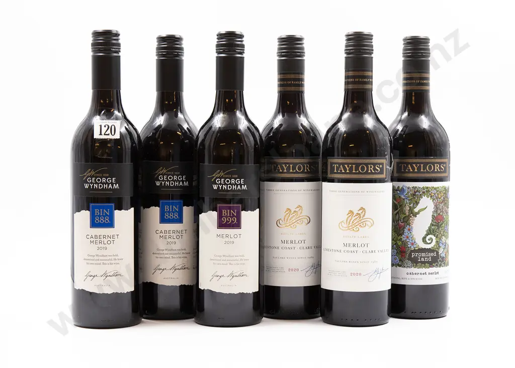 Six Bottles of Assorted Australian Merlot Image 1++