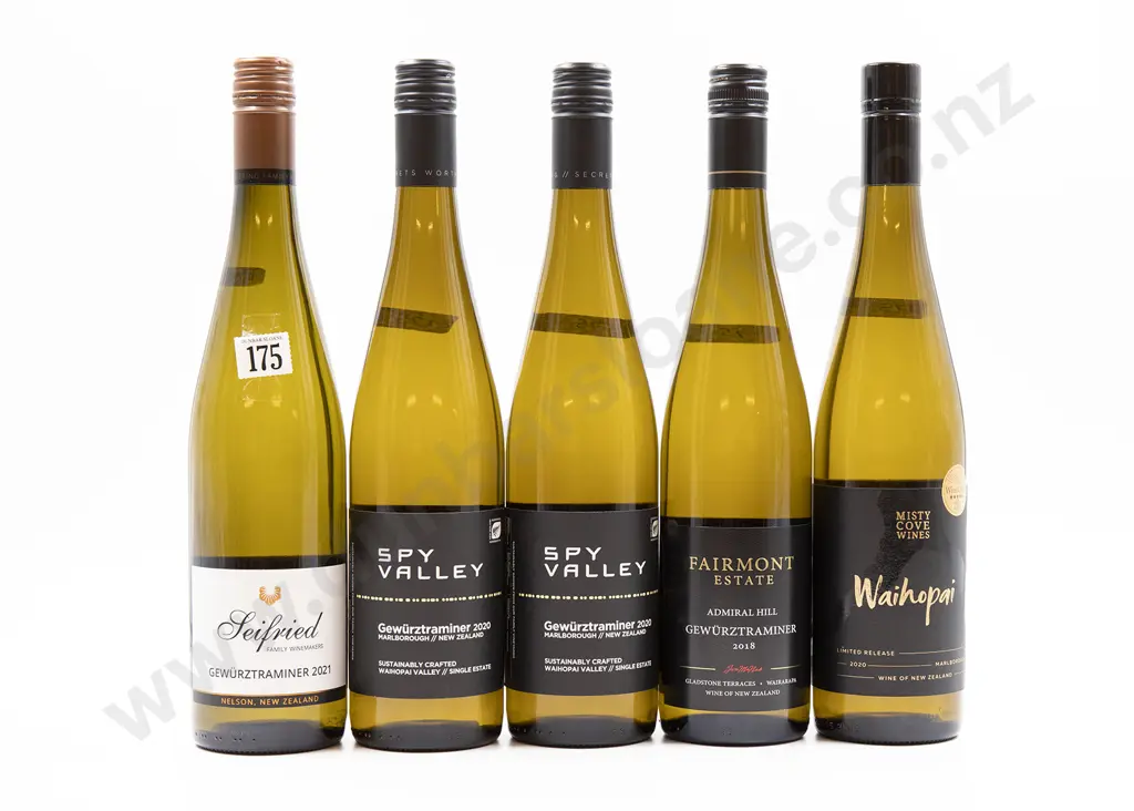 Five Bottles of Assorted NZ Gewürztraminer Image 1++