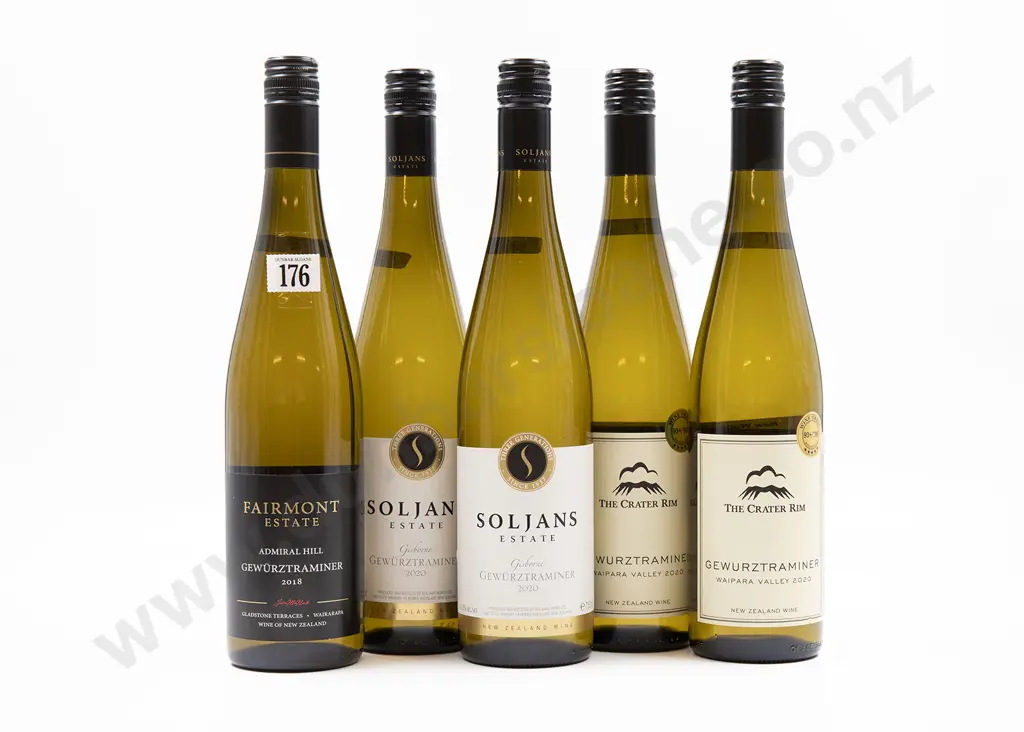 Five Bottles of Assorted NZ Gewürztraminer Image 1++