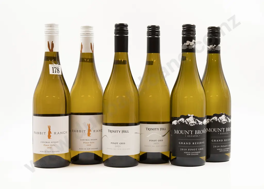 Six Bottles of Assorted NZ Pinot Gris Image 1++