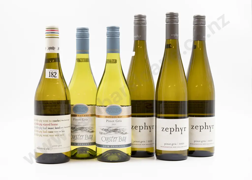 Six Bottles of Assorted NZ Pinot Gris Image 1++