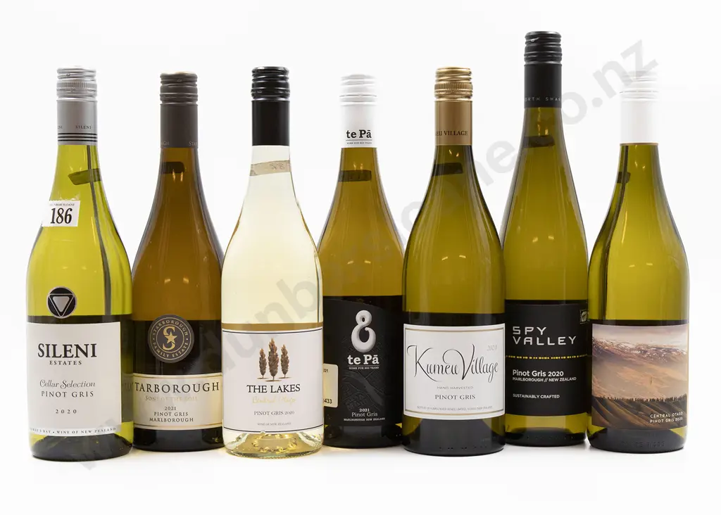 Seven Bottles of Assorted NZ Pinot Gris Image 1++