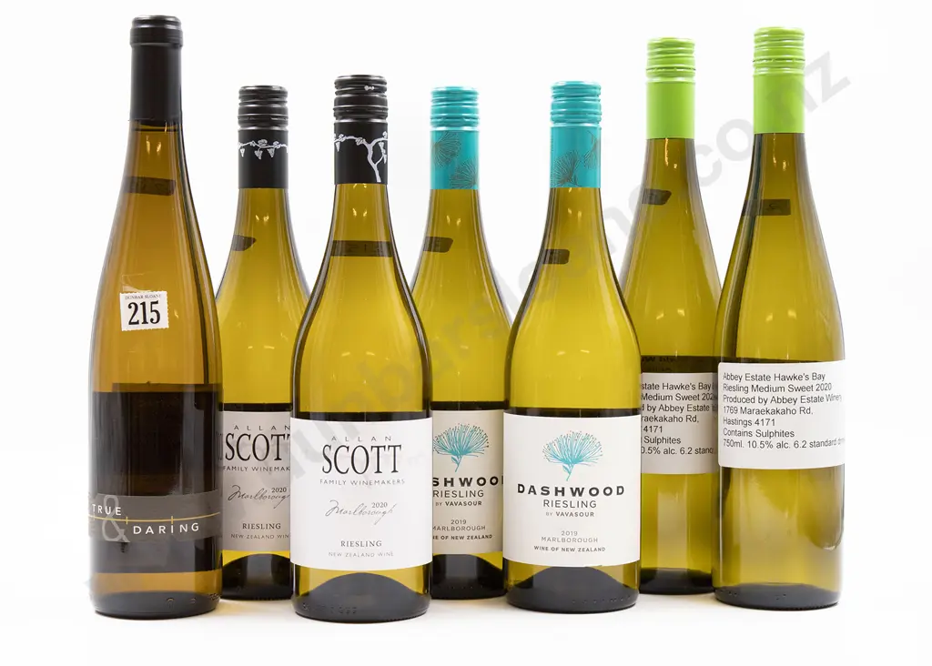 Seven Bottles of Assorted NZ Riesling Image 1++