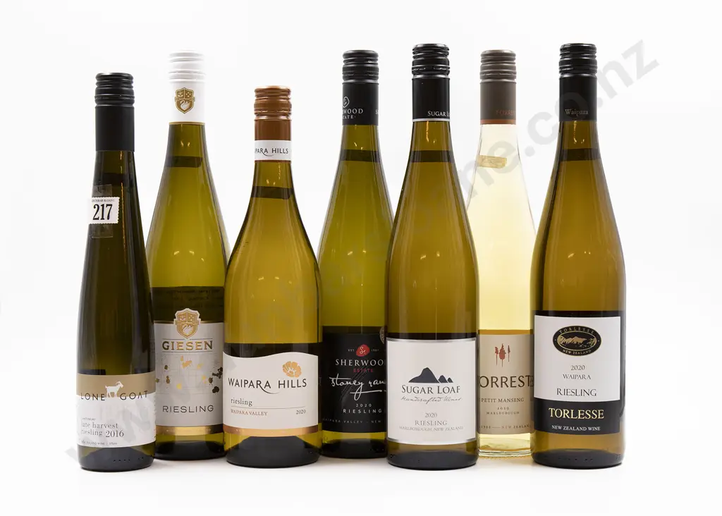 Seven Bottles of Assorted NZ Mainly Riesling Image 1++