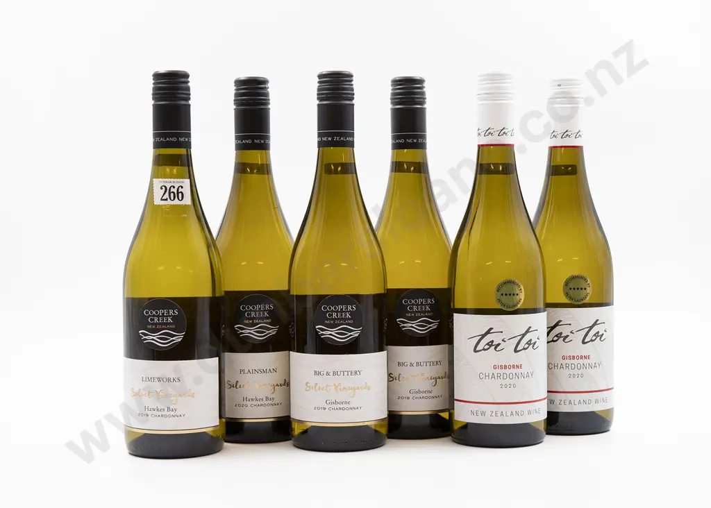 Six Bottles of Assorted NZ Chardonnay Image 1++