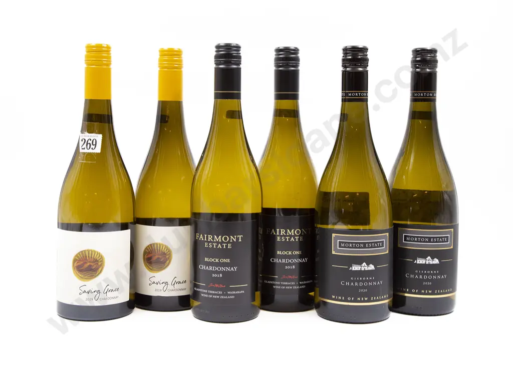 Six Bottles of Assorted NZ Chardonnay Image 1++