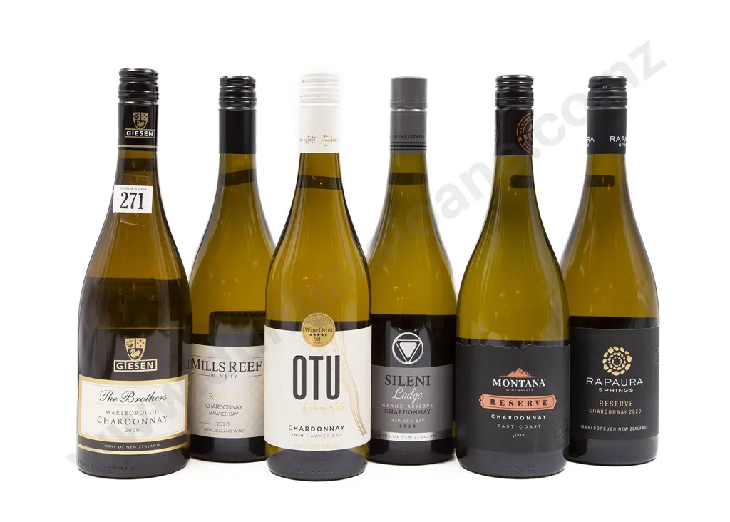 Six Bottles of Assorted NZ Chardonnay Image 1++