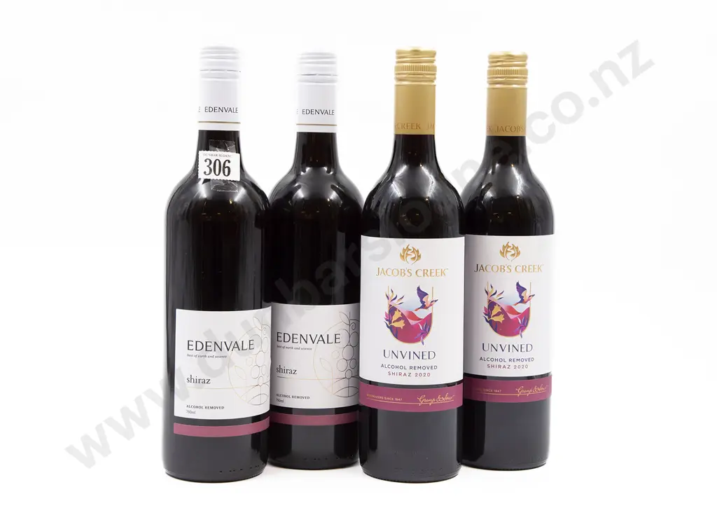 Four Bottles of Assorted Australian Zero Alcohol Shiraz Image 1++