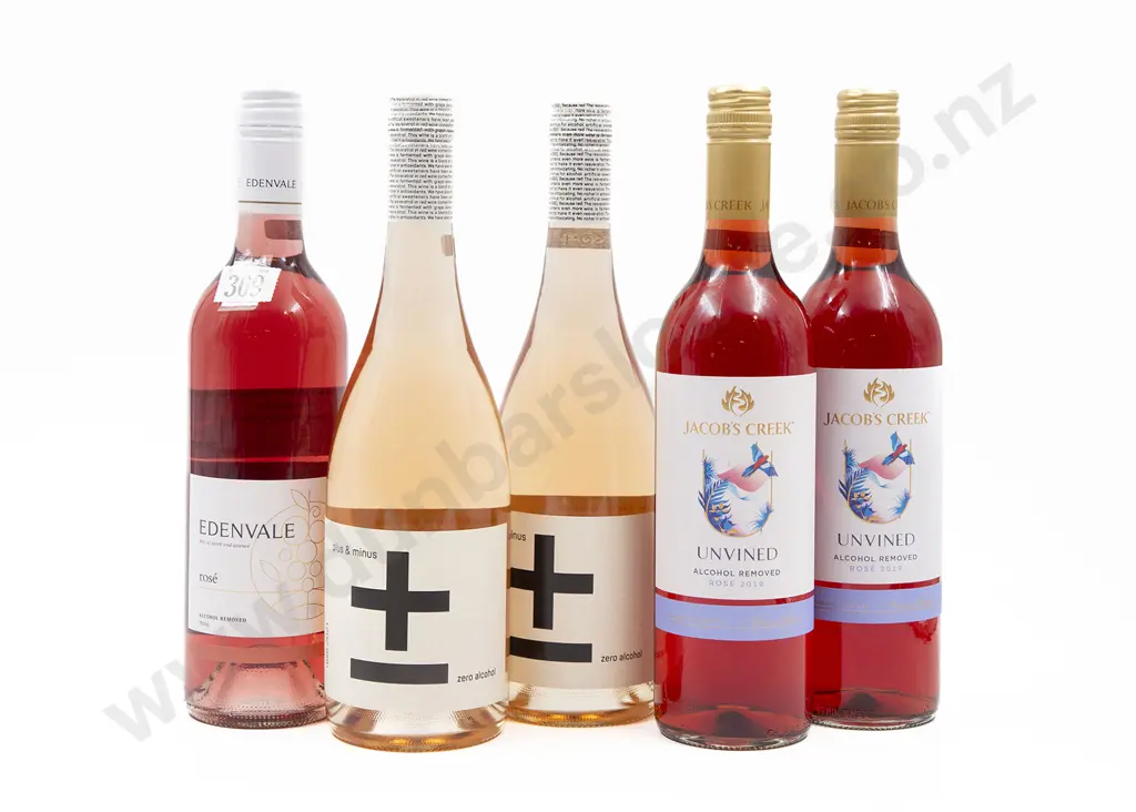 Five Bottles of Assorted Australian Zero Alcohol Rosé Image 1++