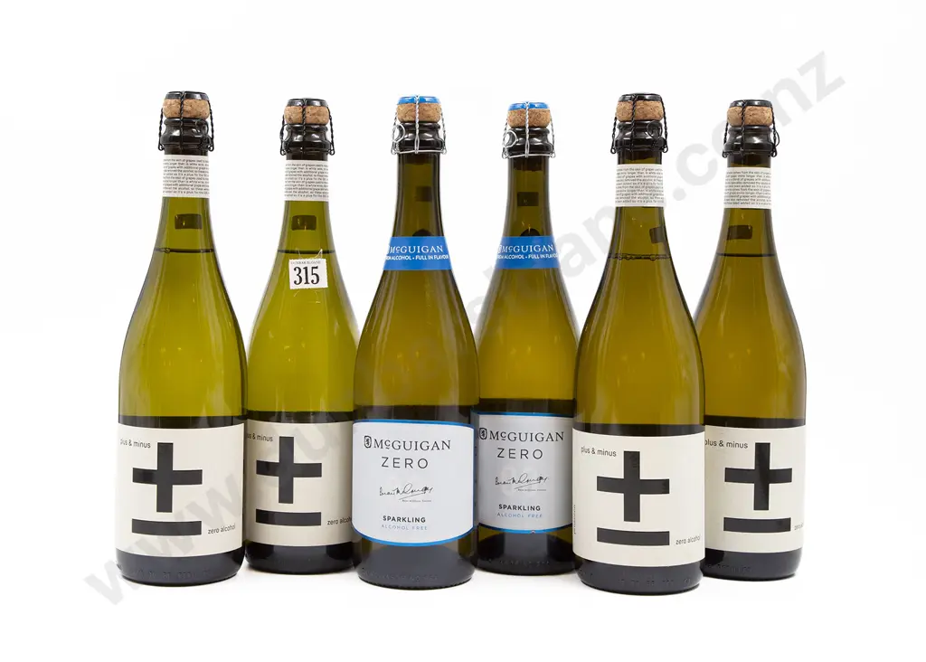 Six Bottles of Assorted Australian Zero Alcohol Sparkling Wines Image 1++