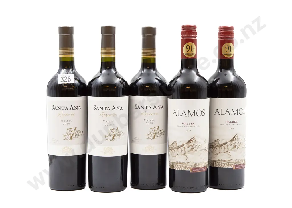 Five Bottles of Assorted Argentinian Malbec Image 1++