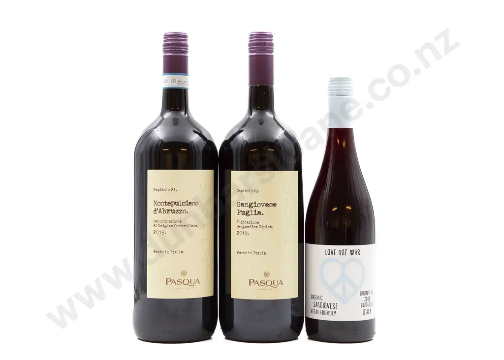 Four Bottles of Assorted Italian Mostly Sangiovese Image 1++