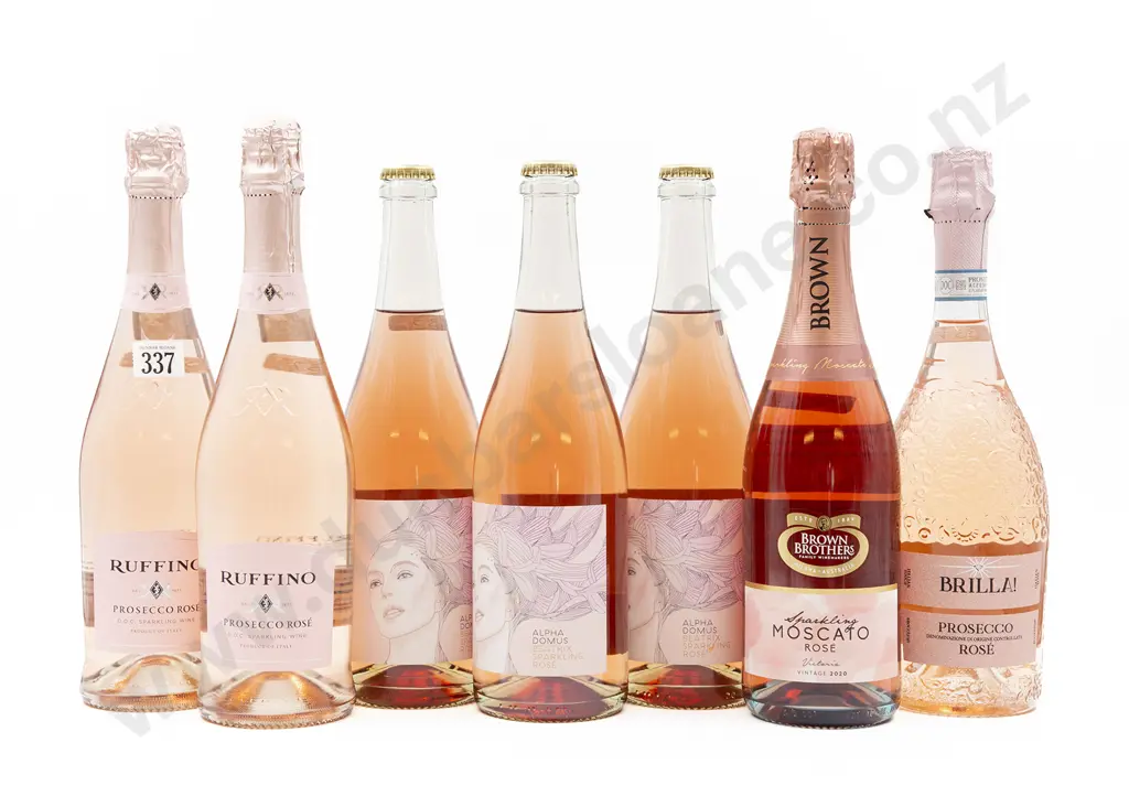 Seven Bottles of Assorted Sparkling Rosé Image 1++