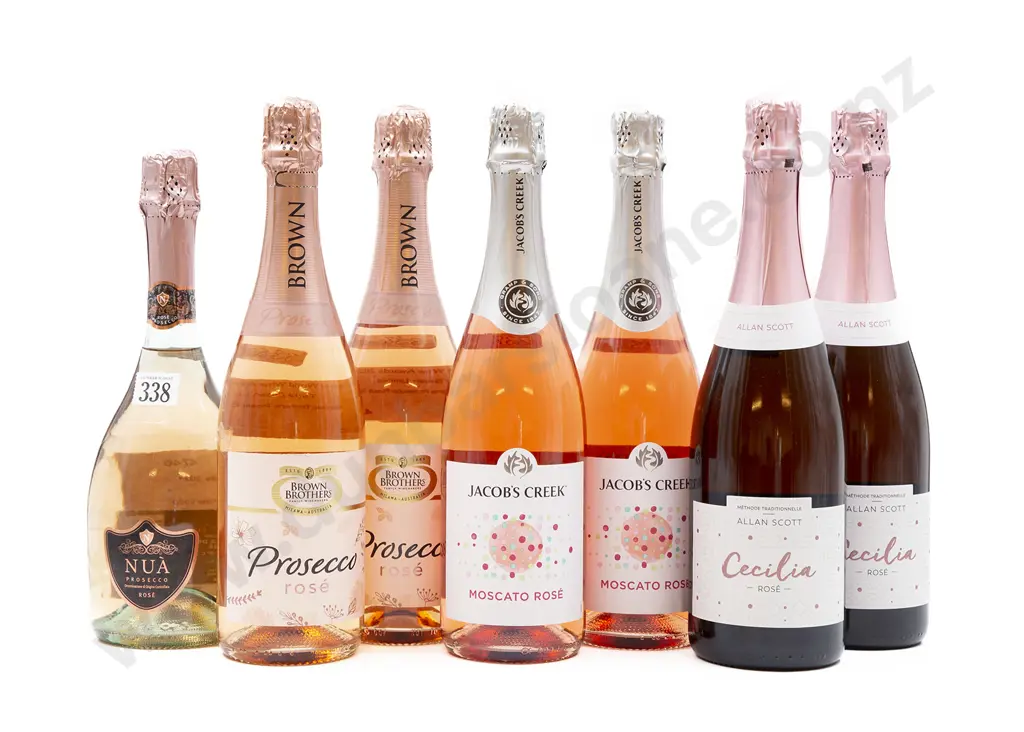 Seven Bottles of Assorted Sparkling Rosé Image 1++