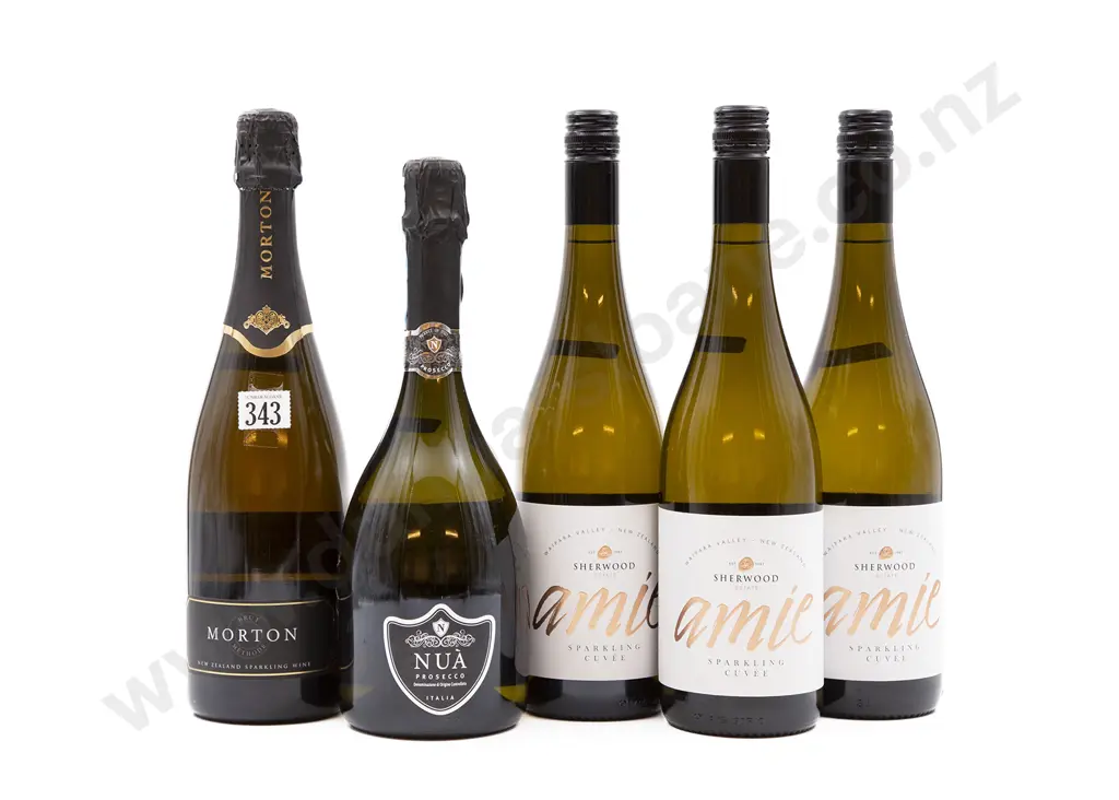 Five Bottles of Assorted Sparkling Wine Image 1++