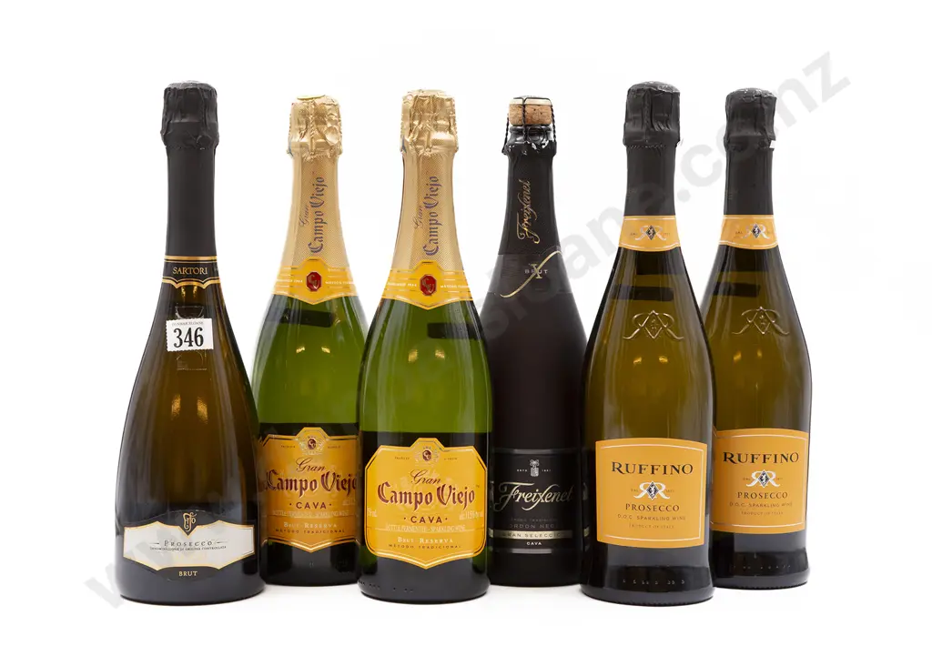 Six Bottles of Assorted Sparkling Wine Image 1++