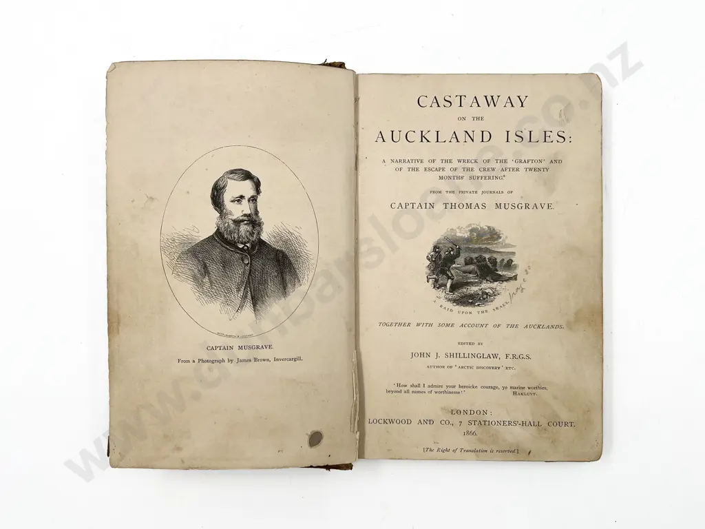 Musgrave Captain Thomas - Castaway on the Auckland Islands Image 1++