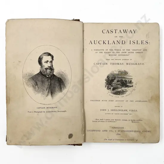 Musgrave Captain Thomas - Castaway on the Auckland Islands